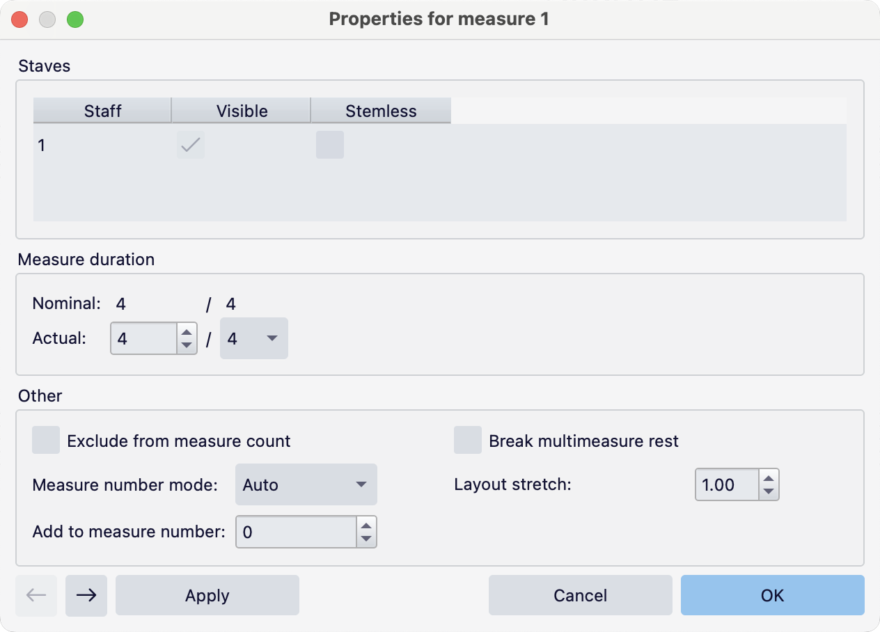 Measure properties